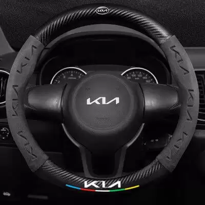 BỌC VÔ LĂNG XE KIA CHẤT LIỆU DA LỘN & SỢI CARBON CAO CẤP, CHÍNH HÃNG