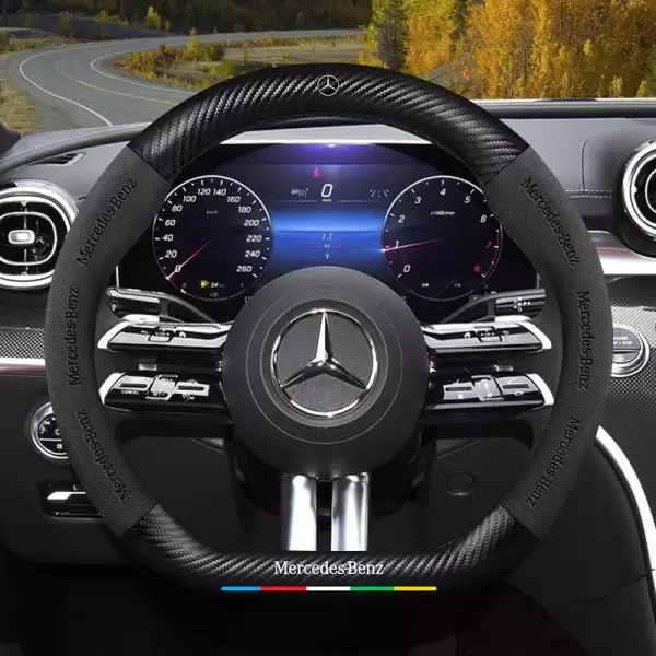 BỌC VÔ LĂNG XE MERCEDES CHẤT LIỆU DA LỘN 3D & SỢI CARBON CAO CẤP, CHÍNH HÃNG