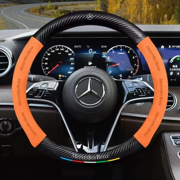 BỌC VÔ LĂNG XE MERCEDES CHẤT LIỆU DA LỘN 3D & SỢI CARBON CAO CẤP, CHÍNH HÃNG